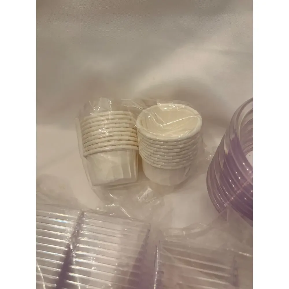 Lot of Portion Cups No Lids Mini Condiment Containers Disposable Party Catering